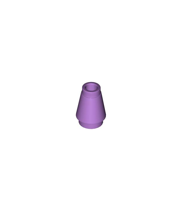 LEGO - Kegel 1 x 1 met boven groef - Medium Lavender | N