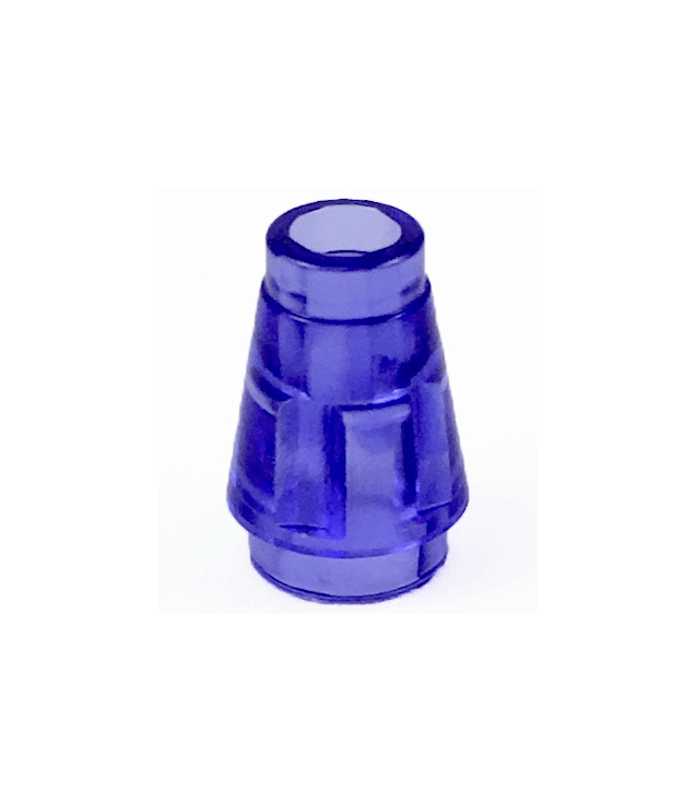 LEGO - Kegel 1 x 1 met boven groef - Trans-Purple | N