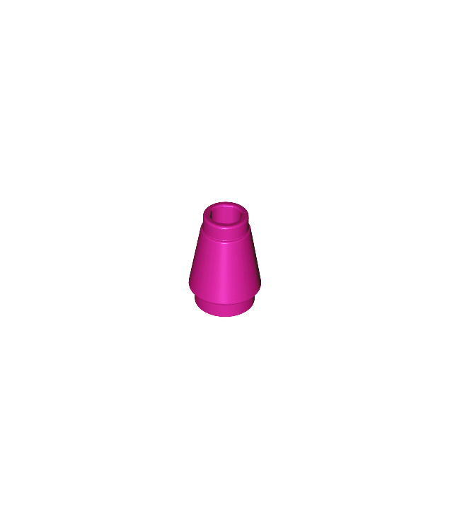 LEGO - Kegel 1 x 1 met boven groef - Magenta | N