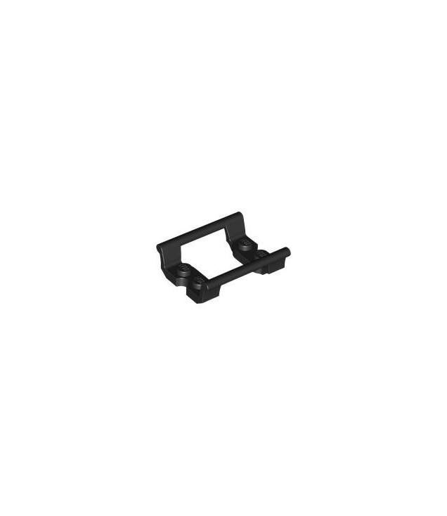 LEGO - Trein/achtbaanrails recht 4L - Black | N