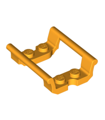 LEGO - Trein/achtbaanrails recht 4L - Bright Light Orange | N - Thumbnail