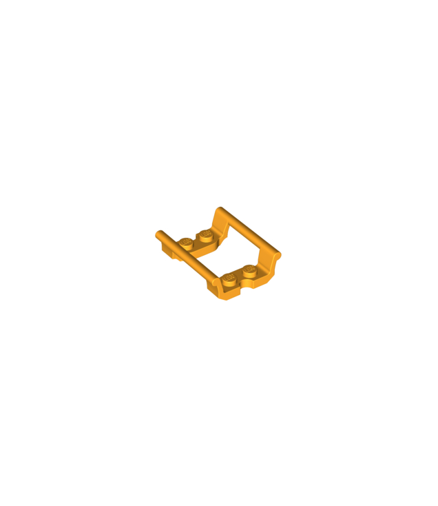 LEGO - Trein/achtbaanrails recht 4L - Bright Light Orange | N