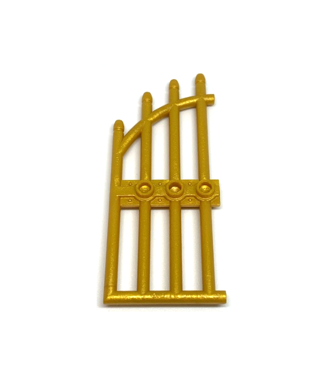 LEGO - Deur 1 x 4 x 9 boogpoort met spijlen en drie noppen - Pearl Gold | N