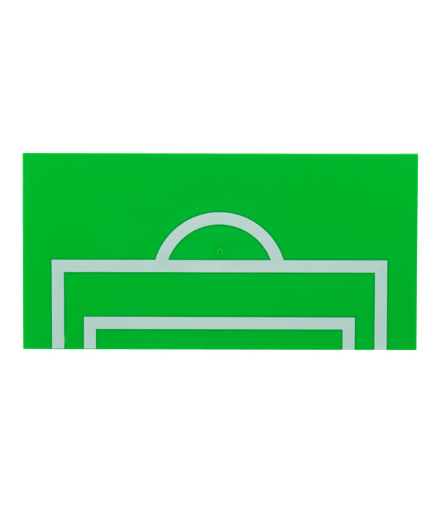 LEGO - Tegel 8 x 16 met onderbuisjes, textuur en wit doelgebied (voetbalveld) - Bright Green | N