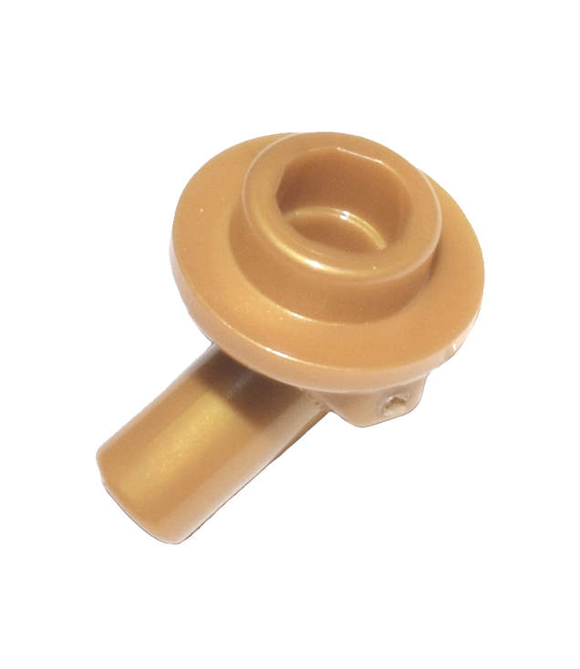 LEGO - Staaf 1L met schuine holle nop - Pearl Gold | N