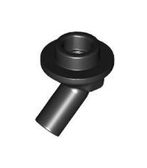 LEGO - Staaf 1L met schuine holle nop - Black | N - Thumbnail