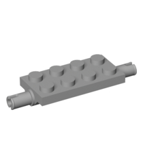LEGO - Plaat, gemodificeerd 2 x 4 met pinnen en dikke verstevigingen - Light Bluish Gray | N - Thumbnail
