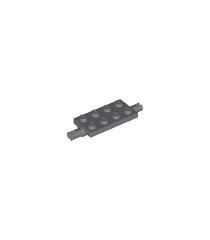 LEGO - Plaat, gemodificeerd 2 x 4 met pinnen en dikke verstevigingen - Dark Bluish Gray | N - Thumbnail