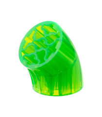 LEGO - Steen, rond 3 x 3 bocht 45° met as-gaten - Trans-Bright Green | N - Thumbnail