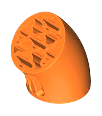 LEGO - Steen, rond 3 x 3 bocht 45° met as-gaten - Orange | N - Thumbnail