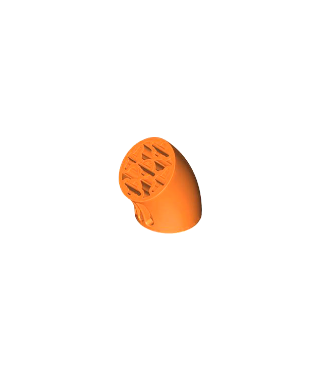 LEGO - Steen, rond 3 x 3 bocht 45° met as-gaten - Orange | N