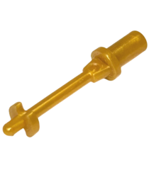LEGO - Minifiguur-accessoire, skistok 3L met handvat, ring en zijstoppers - Pearl Gold | N - Thumbnail