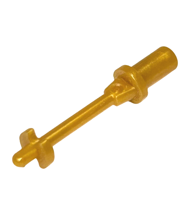 LEGO - Minifiguur-accessoire, skistok 3L met handvat, ring en zijstoppers - Pearl Gold | N