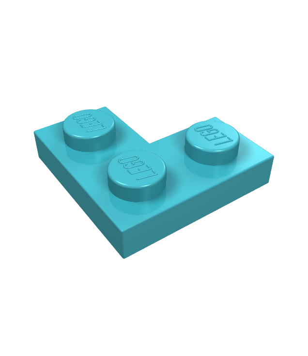 LEGO - Plaat 2 x 2 hoek - Medium Azure | N