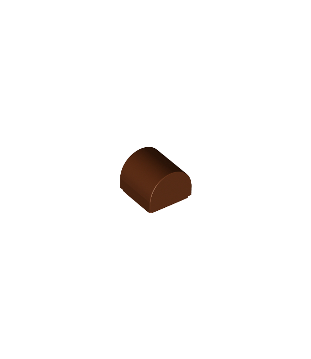 LEGO - Helling, gebogen 1 x 1 x 2/3 dubbel - Reddish Brown | N