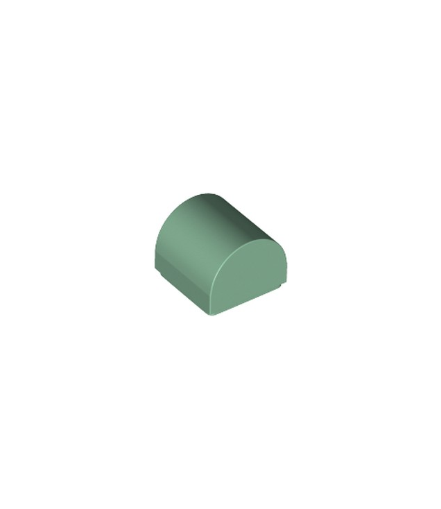 LEGO - Helling, gebogen 1 x 1 x 2/3 dubbel - Sand Green | N