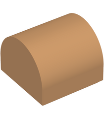 LEGO - Helling, gebogen 1 x 1 x 2/3 dubbel - Medium Nougat | N - Thumbnail