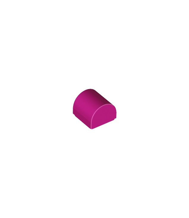 LEGO - Helling, gebogen 1 x 1 x 2/3 dubbel - Magenta | N