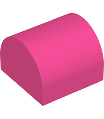 LEGO - Helling, gebogen 1 x 1 x 2/3 dubbel - Dark Pink | N - Thumbnail