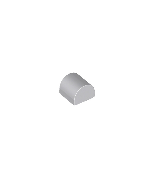 LEGO - Helling, gebogen 1 x 1 x 2/3 dubbel - Light Bluish Gray | N