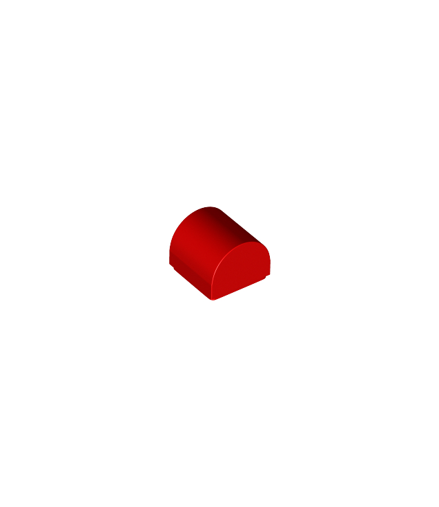 LEGO - Helling, gebogen 1 x 1 x 2/3 dubbel - Red | N