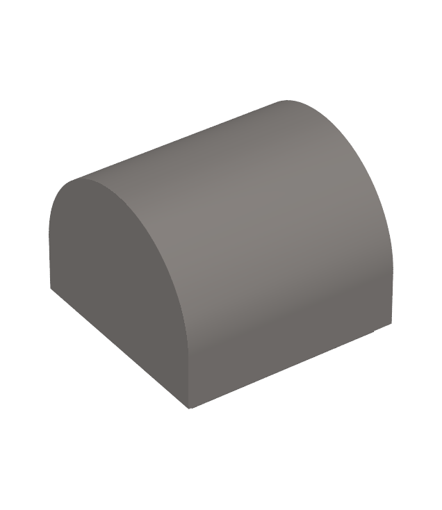 LEGO - Helling, gebogen 1 x 1 x 2/3 dubbel - Dark Bluish Gray | N