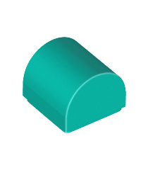 LEGO - Helling, gebogen 1 x 1 x 2/3 dubbel - Dark Turquoise | N - Thumbnail