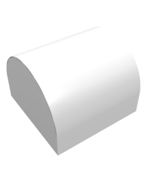 LEGO - Helling, gebogen 1 x 1 x 2/3 dubbel - White | N - Thumbnail