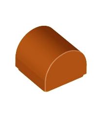 LEGO - Helling, gebogen 1 x 1 x 2/3 dubbel - Dark Orange | N - Thumbnail