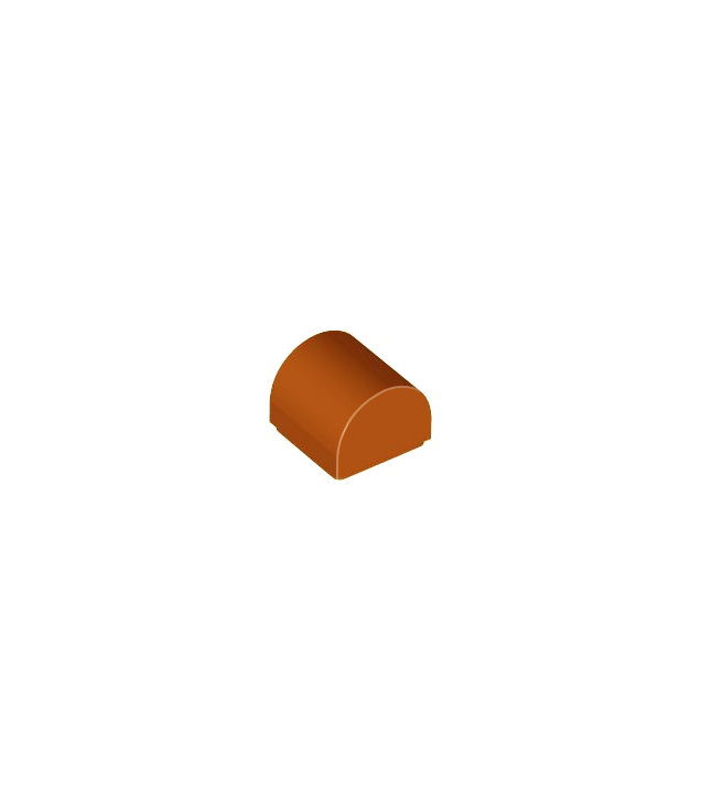 LEGO - Helling, gebogen 1 x 1 x 2/3 dubbel - Dark Orange | N
