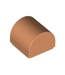 LEGO - Helling, gebogen 1 x 1 x 2/3 dubbel - Nougat | N - Thumbnail