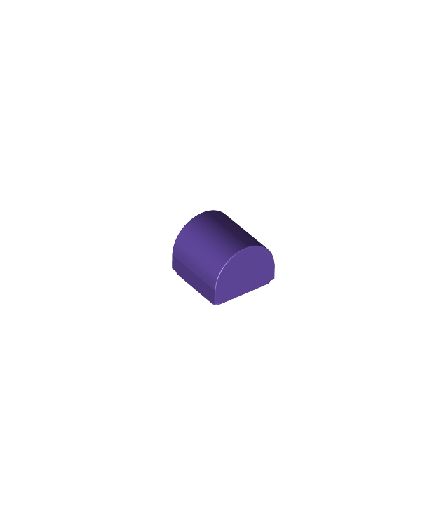 LEGO - Helling, gebogen 1 x 1 x 2/3 dubbel - Dark Purple | N