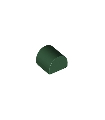 LEGO - Helling, gebogen 1 x 1 x 2/3 dubbel - Dark Green | N - Thumbnail