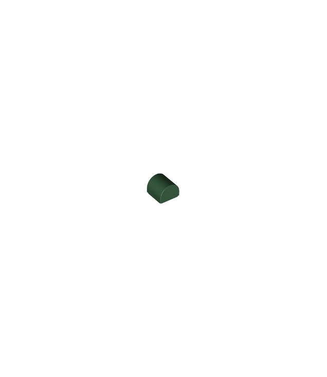 LEGO - Helling, gebogen 1 x 1 x 2/3 dubbel - Dark Green | N