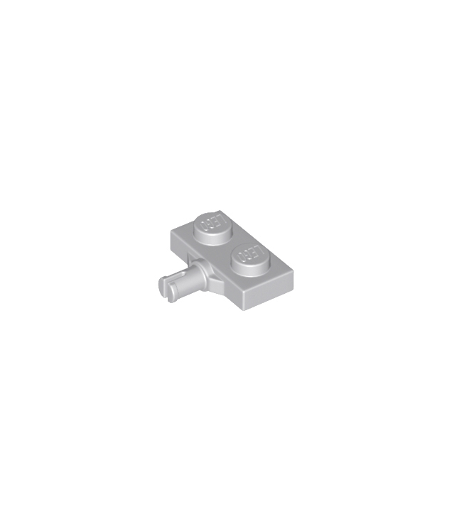 LEGO - Plaat, gemodificeerd 1 x 2 met wielhouder - Light Bluish Gray | N