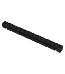 LEGO - Steen, gemodificeerd 1 x 14 met kanaal - Black | N - Thumbnail