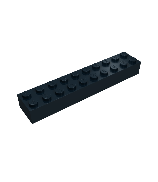 LEGO - Steen 2 x 10 - Black | N