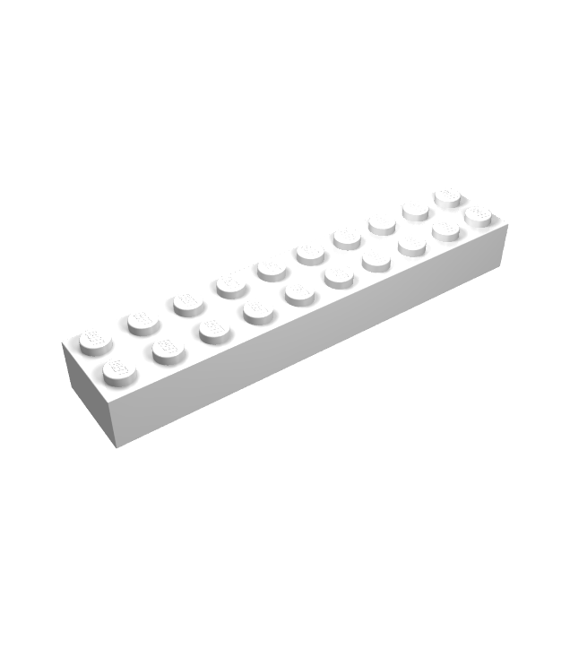 LEGO - Steen 2 x 10 - White | N