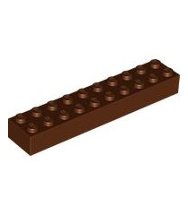 LEGO - Steen 2 x 10 - Reddish Brown | N - Thumbnail