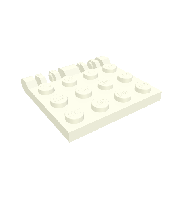 LEGO - Scharnierplaat 3 x 4 vergrendelend met dubbele 2 vingers, 7 tandjes (50337) - White | N