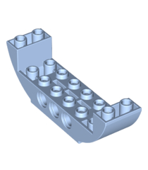 LEGO - Helling, gebogen 8 x 2 x 2 omgekeerd dubbel - Bright Light Blue | N - Thumbnail