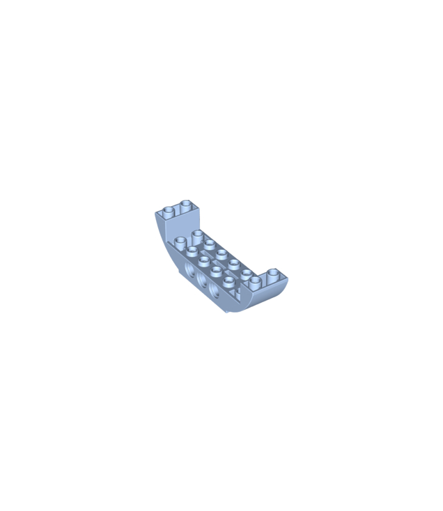 LEGO - Helling, gebogen 8 x 2 x 2 omgekeerd dubbel - Bright Light Blue | N