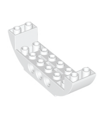 LEGO - Helling, gebogen 8 x 2 x 2 omgekeerd dubbel - White | N - Thumbnail