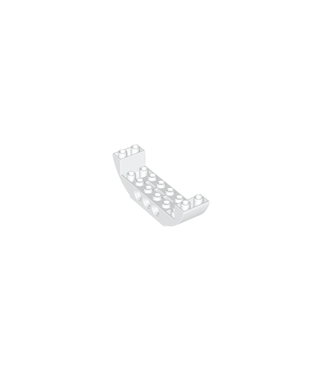 LEGO - Helling, gebogen 8 x 2 x 2 omgekeerd dubbel - White | N