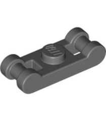 LEGO - Plaat, gemodificeerd 1 x 1 met staaf-handgrepen aan uiteinden - Dark Bluish Gray | N - Thumbnail