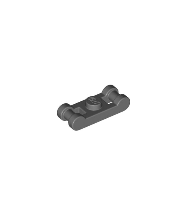 LEGO - Plaat, gemodificeerd 1 x 1 met staaf-handgrepen aan uiteinden - Dark Bluish Gray | N