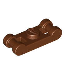 LEGO - Plaat, gemodificeerd 1 x 1 met staaf-handgrepen aan uiteinden - Reddish Brown | N - Thumbnail