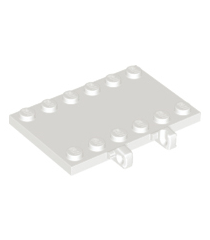 LEGO - Scharnierplaat 4 x 6 vergrendelend met dubbele 1 vinger aan zijkant - White | N - Thumbnail