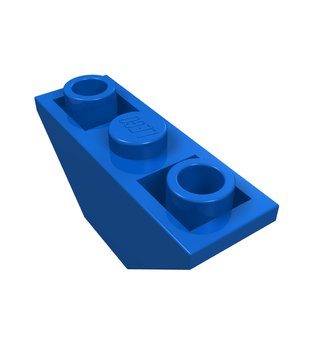 LEGO - Helling, omgekeerd 45 graden 3 x 1 dubbel - Blue | N