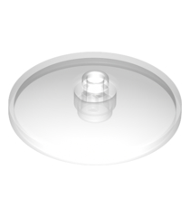 LEGO - Schotel 4 x 4 omgekeerd (radar) met open nop - Trans-Clear | N - Thumbnail
